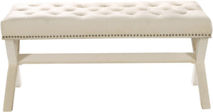 Herbert Bench In Cream Velvet