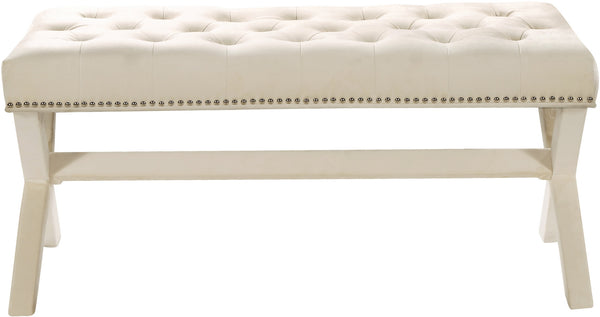 Herbert Bench In Cream Velvet