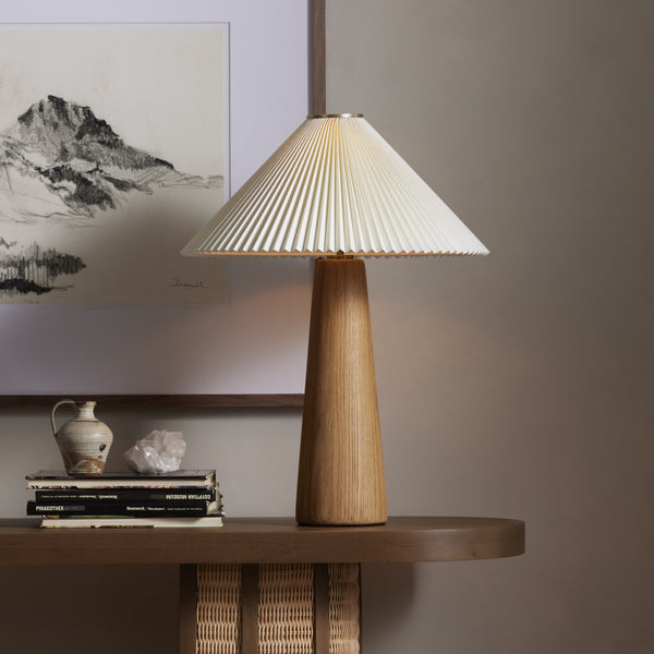 Nora Table Lamp In Light Oak