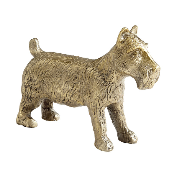 Dog Token in Aged Brass