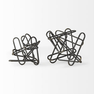 Henderson 12.2L x 9.1W x 9.1H Black Metal Paperclip Decorative Object