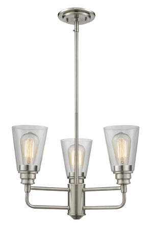 Annora 3 Light Chandelier in Brushed Nickel Finish