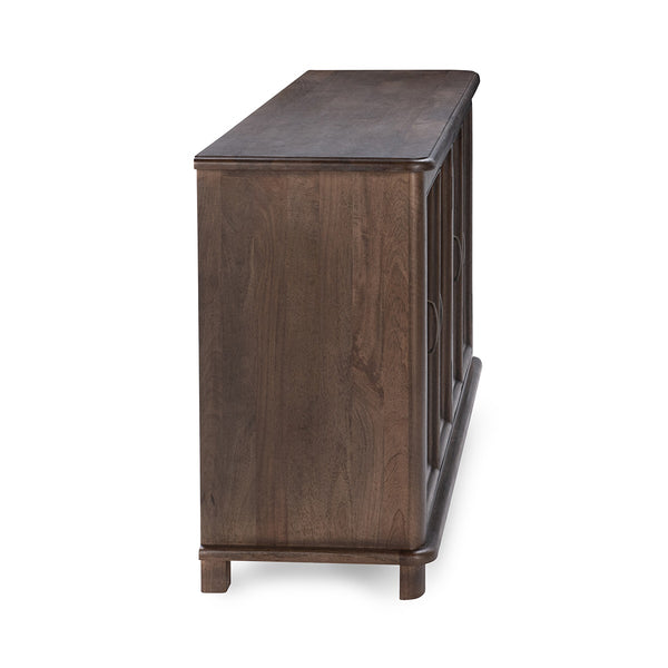 Brookside Solid Wood 4-Drawer Cabinet in Cocoa Brown
