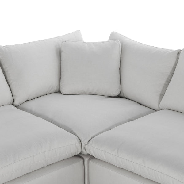 Stevie 5Pc Sec Sofa W/Ottoman In Ivory