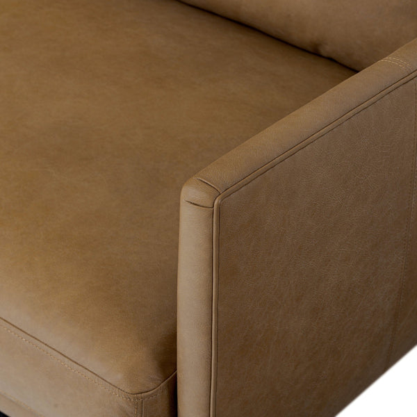 Melle Sofa In Lipari Camel And Ebony Steel