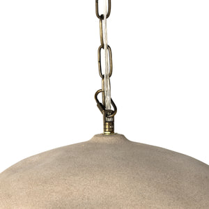 Organic Ceramic Pendant In Sand Porcelain