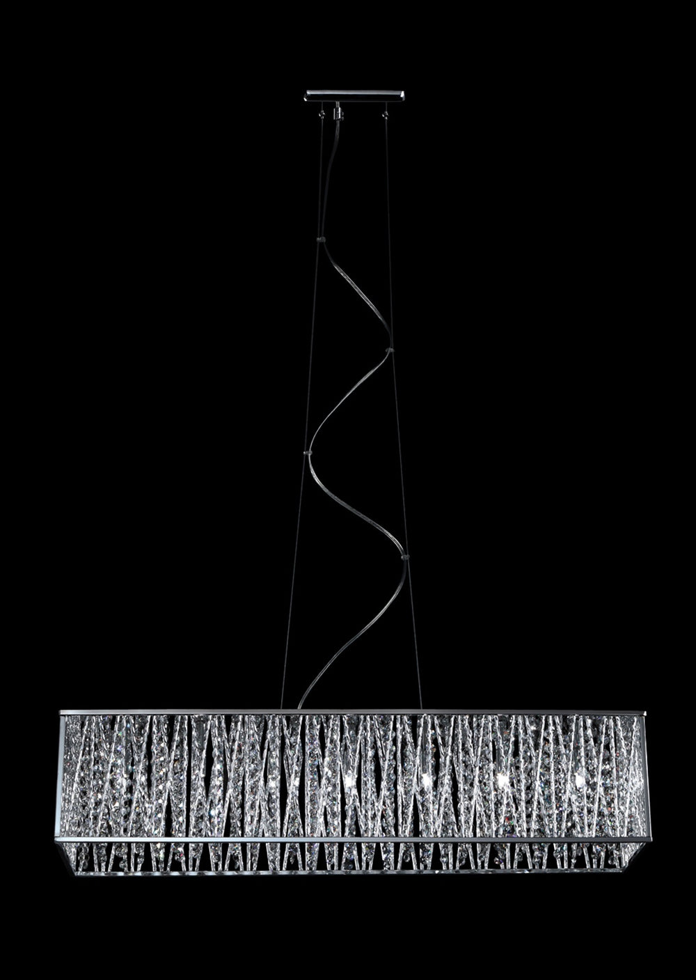 Terra 7 Light Pendant in Chrome Finish
