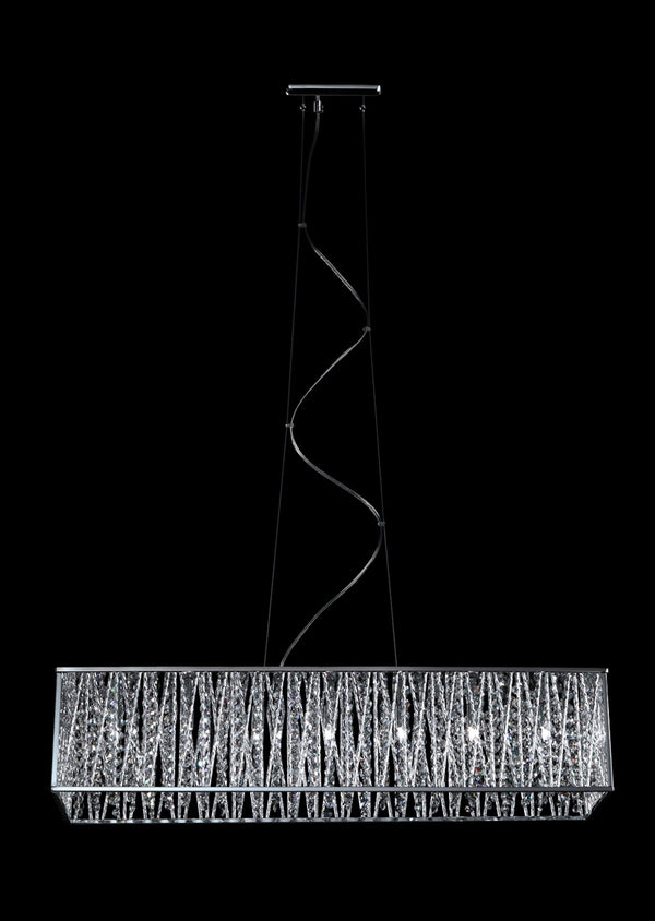 Terra 7 Light Pendant in Chrome Finish