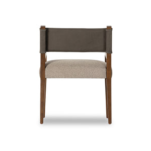 Ferris Dining Armchair In Nubuck Charcoal