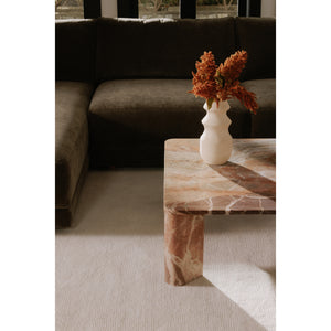 Segment Coffee Table in Orange Levante Marble