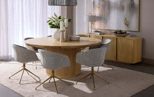 KALLA DINING TABLE - ROUND - RUSTIC OAK - 68"