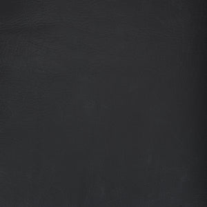 Westan Black Genuine Leather W/Medium Brown Wood Accent Chair