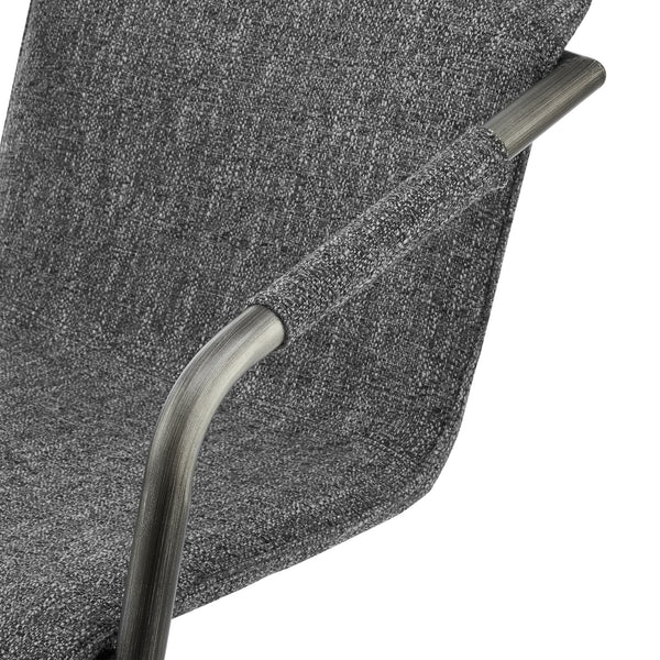 Indy Fabric Dining Side Chair In Blazer Dark Gray (Set of 2)