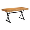 Moe's Profecto Desk in Natural Oak with Steel Frame