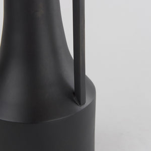 Aubrey Small 14.0H Black Iron Flower Vase