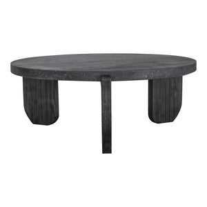 Wunder Coffee Table Black Concrete & Acacia
