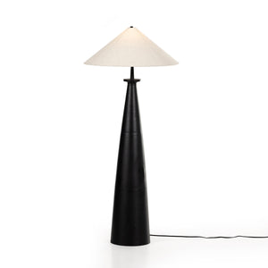 Innes Tapered Shade Floor Lamp In Mtt Black