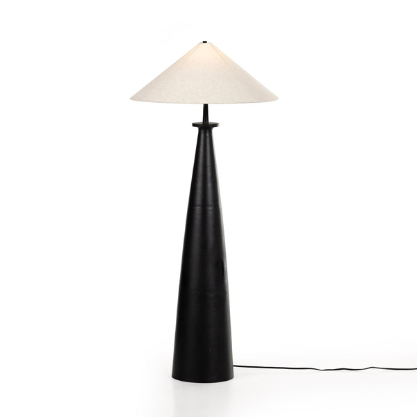 Innes Tapered Shade Floor Lamp In Mtt Black