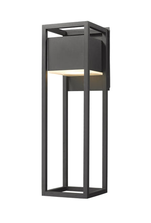 Barwick 1 Light Outdoor Wall Sconce in Black Finish