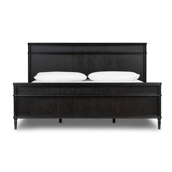 Toulouse Bed In Distressed Black In Queen