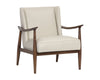 Azella Lounge Chair - Manchester Stone Leather