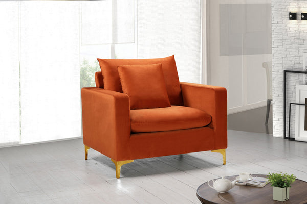 Lucy Chair In Cognac Velvet