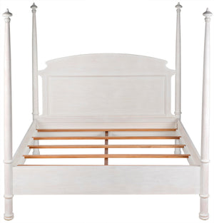 Eastern King New Douglas Mahogany Bed in White Washed Finish