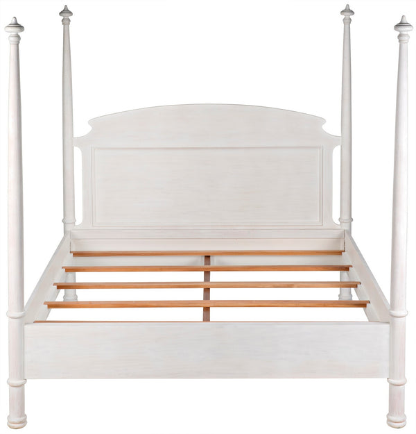 Eastern King New Douglas Mahogany Bed in White Washed Finish