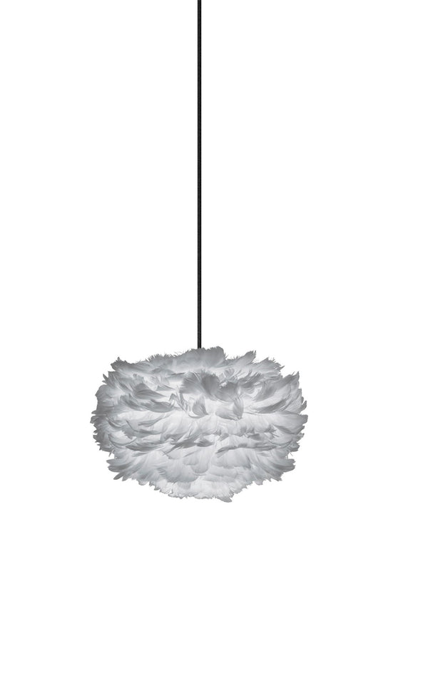 Eos Mini Plug-In Pendant in Grey with Black Cord
