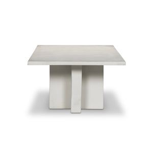 Terrell Outdoor Coffee Table - Matte White Cast Aluminum