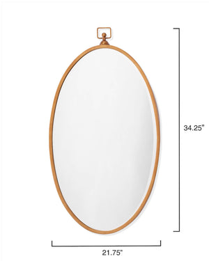 Wade Iron Mirror, Antique Brass