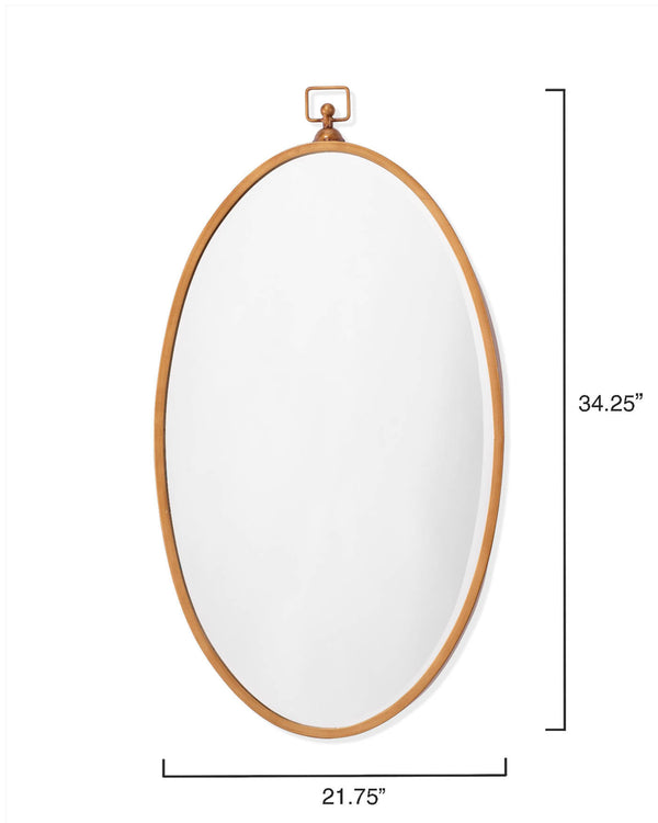 Wade Iron Mirror, Antique Brass
