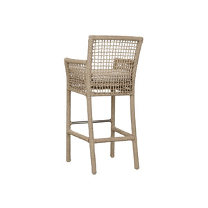 Brisbane Bar Stool - Natural Woven Frame with Olefin Cushion