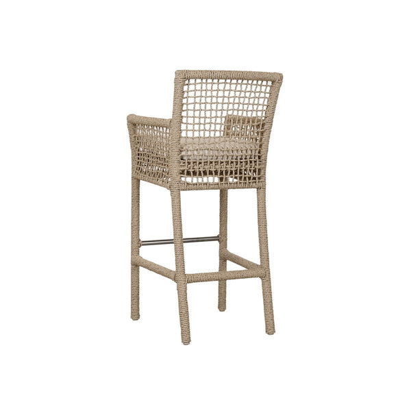 Brisbane Bar Stool - Natural Woven Frame with Olefin Cushion