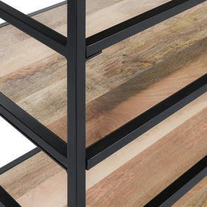Glendora Rack - Iron & Mango Wood, Black/Natural
