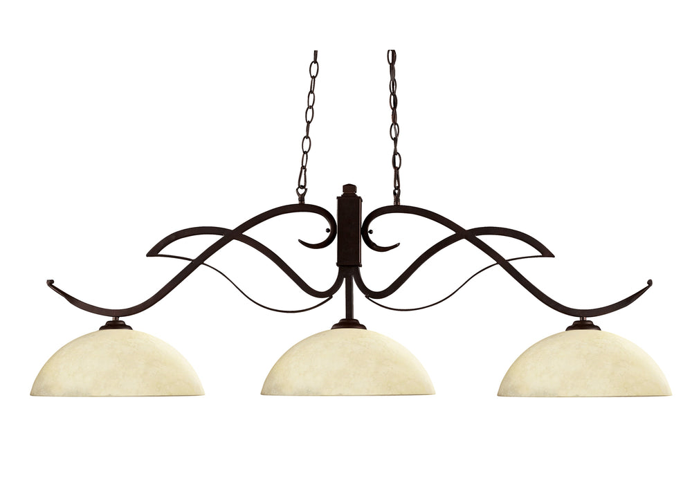 Phoenix 3 Light Island/Billiard in Bronze Finish