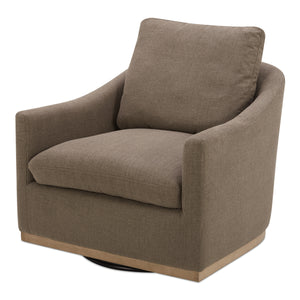 Moe's Linden Swivel Chair in Soft Taupe with Cushion