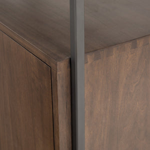Trey Modular Wall Desk W/ 2 Bookcases - Auburn Poplar