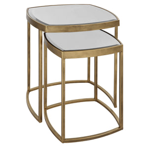 Vista Gold Nesting Tables, Set Of 2