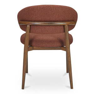 Ellie Dining Chair in Rust Upholstery