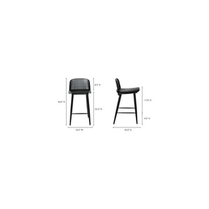 Moe's Looey Counter Stool Set of Two in Black