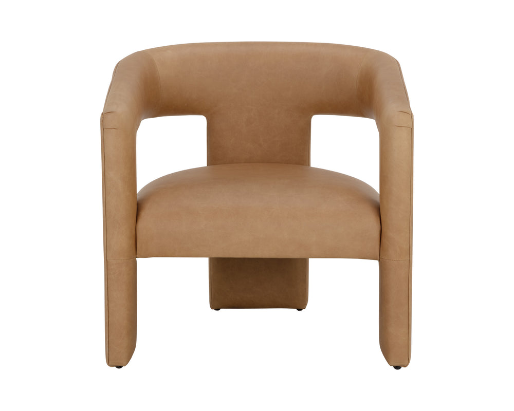 COBOURG LOUNGE CHAIR - LUDLOW SESAME LEATHER
