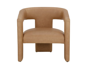 COBOURG LOUNGE CHAIR - LUDLOW SESAME LEATHER