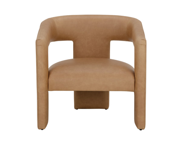 COBOURG LOUNGE CHAIR - LUDLOW SESAME LEATHER