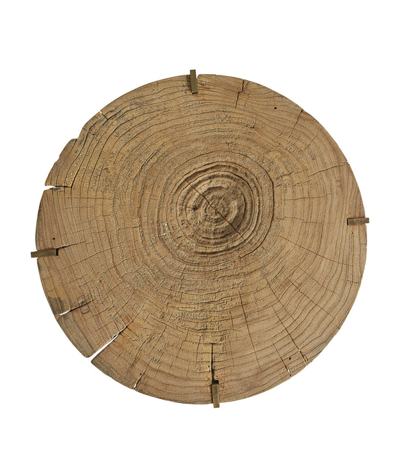 Brass Base Grain End Table