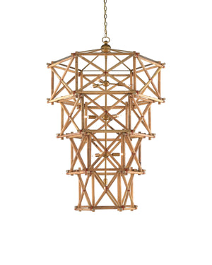 Kingali Grande Chandelier In Natural & New Brass