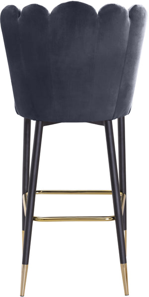 Anita Stool In Grey Velvet