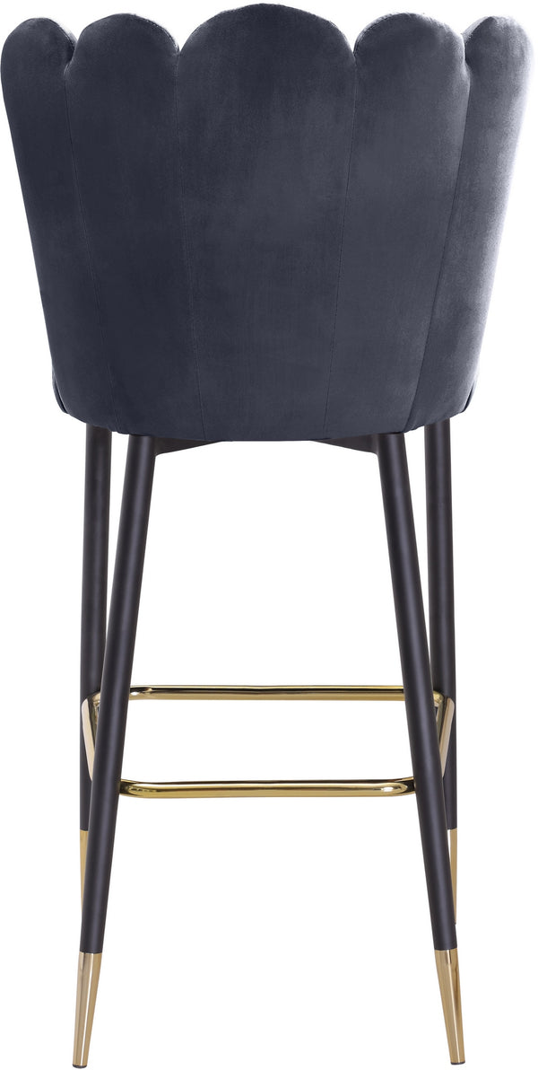 Anita Stool In Grey Velvet