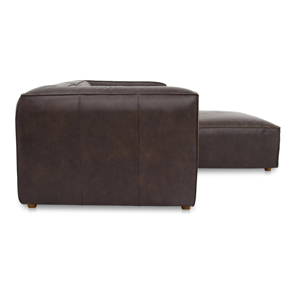 Form Nook Modular Sectional in Espresso Brown Leather