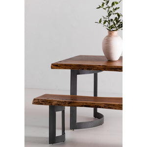 Moe's Bent Bench Extra Small in Natural Acacia